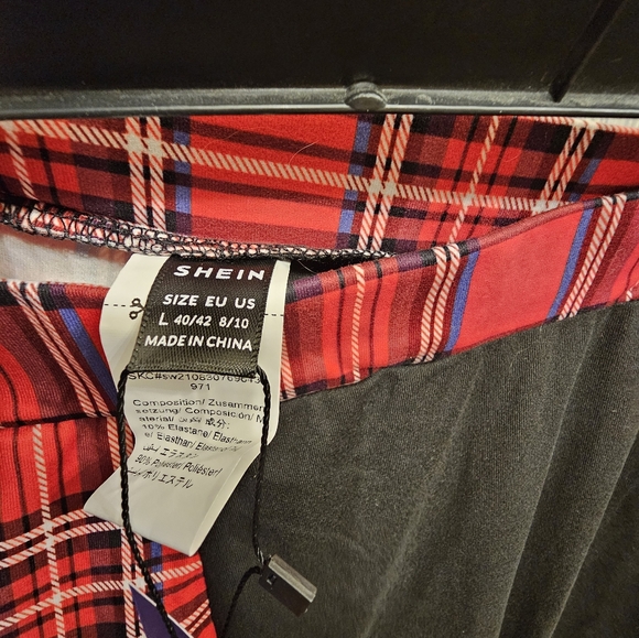 Large Shein Plaid Legging Pants - Picture 2 of 2